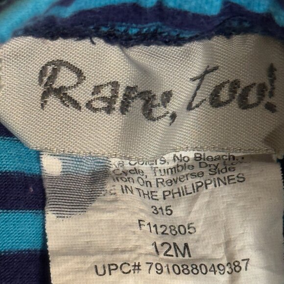 💙 Rare Too! Butterfly 2-Piece Outfit (12M) - Picture 8 of 9